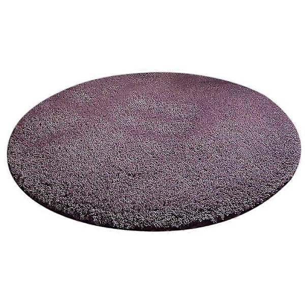 Modern Enkel Matta Tjock Rund Områdesmatta Vardagsrum Gungstol Golvmatta Plysch Mjuk Sovrum Sängmatta Heminredning Purple XL Diameter 120cm