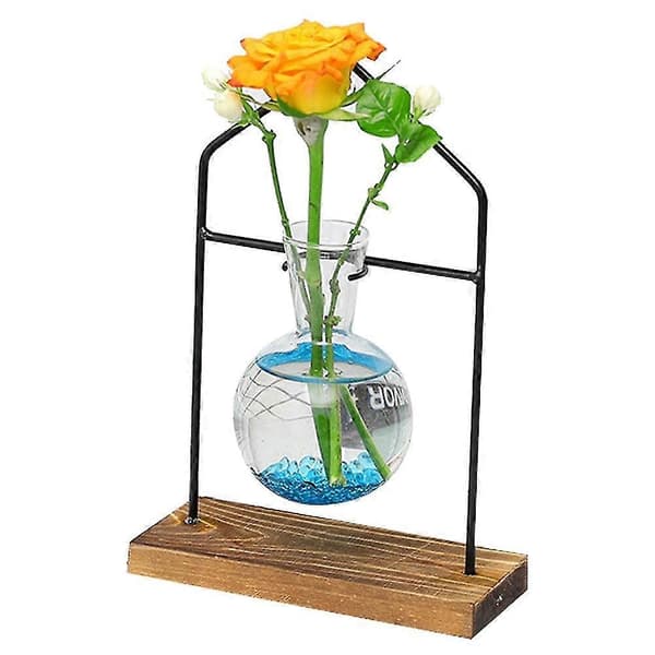 Bordsställ för växtförökning, hydroponisk växtblomdekorationsvas, transparent glas för vardagsrum