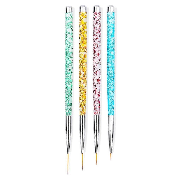4 st Nagelkonst Liner Pensel Professionell Ritning Pringting Nagelborste Set för Nagelkonst Design