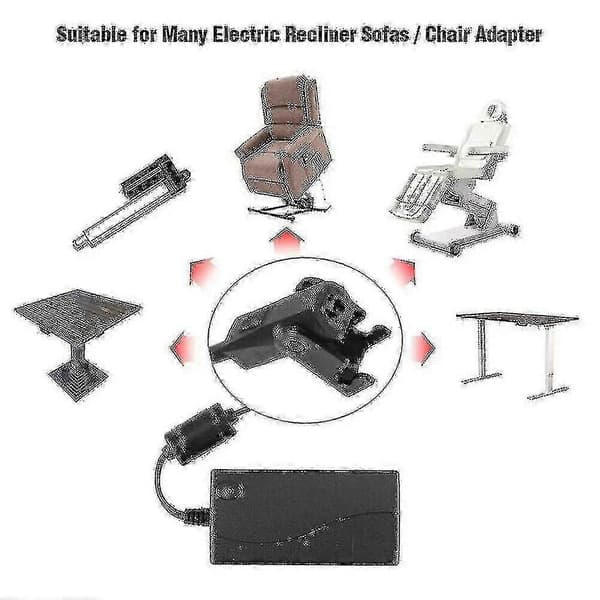 Strømforsyning for elektrisk lenestol / sofa - Transformatoradapter 29V AC/DC