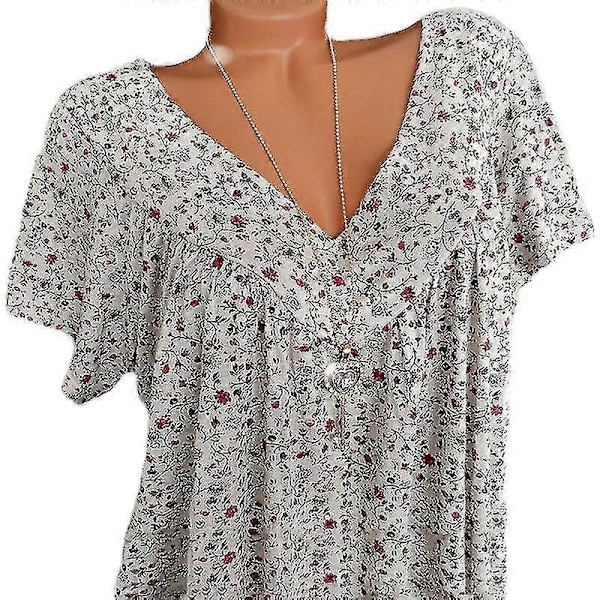 Dame Kortærmet Lang Top Off White 4XL
