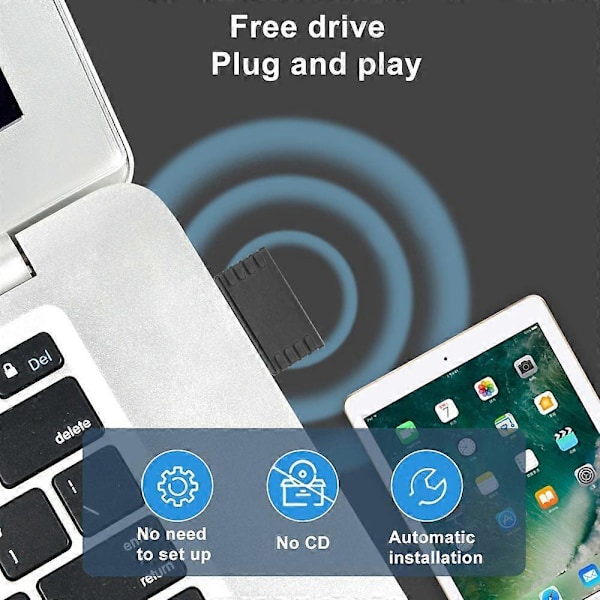 USB Langaton Verkkokortti, Ajuriton 300Mbp/s Langaton Wi-Fi Adapteri 802.11ac Wi-Fi Signaalin Vastaanotin Lähetin Kannettavalle Pöytätietokoneelle