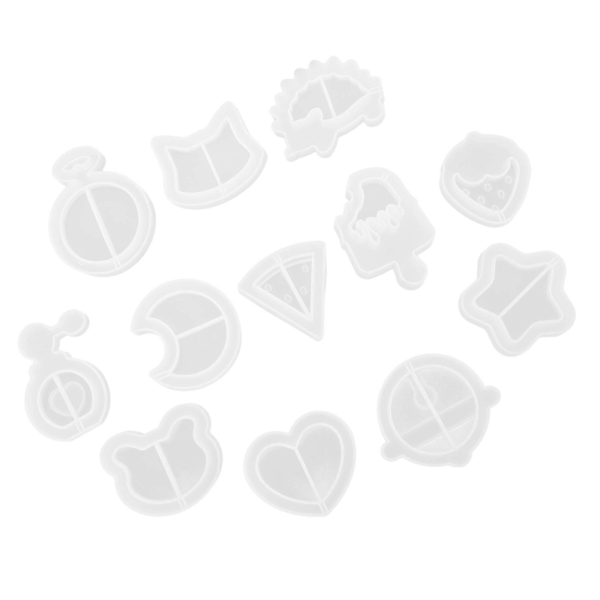 12 stk. Vedhæng Silikone Resin Form Epoxy Form Vedhæng Fremstilling Form til DIY