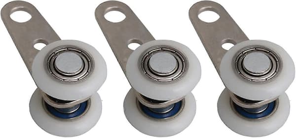Bqlzr 10 stk. ruller til karnapper/skydedøre - metal og plastik - 4,5 x 1,9