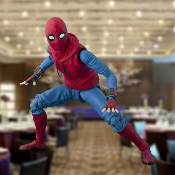Spider-man Actionfigurer Spider-man Hem Kommer Leder Rörlig Samlarmodell Leksakspresenter För Barn Pojkar Flickor