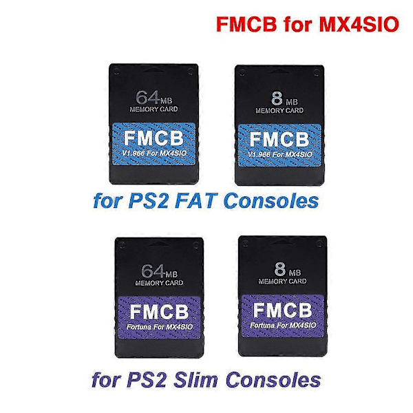 64mb Fmcb-kort V1.966 För Ps2 Mx4sio Sio2sd Sd-kortadapter Installerad Opl För Playstation2 Spelkonsol