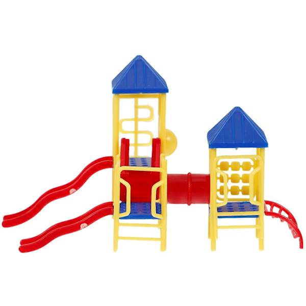 1 Set Mini Lekplatsmodell Mini Barnlekplatsmodell Miniatyr Sandbordsdekoration