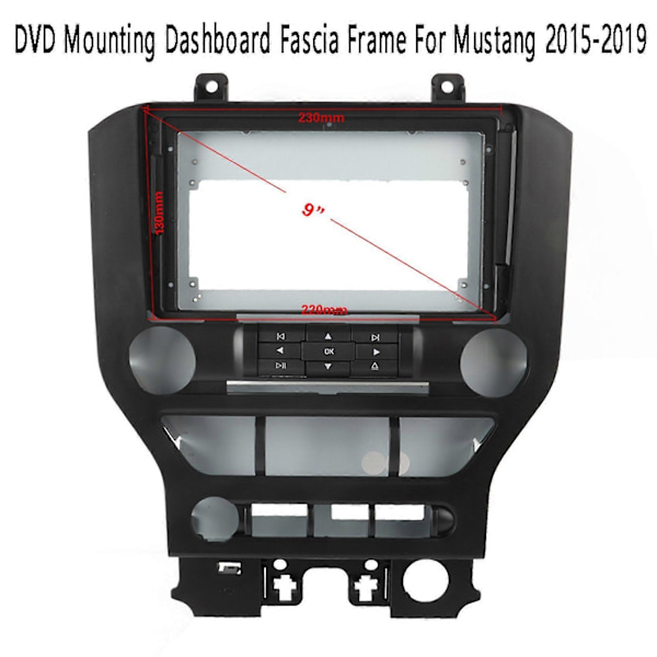 Bil Android 9 tommer Radio Navigat Dvd Monterings Dasard Fascia Ramme Til 2015-2019