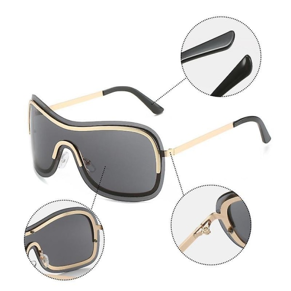Solbriller Shades Oversized Solbriller For Kvinner Bærbare Wrap Around Shield Solbriller Sykling Kjøring Fiske Solbriller For Style 6