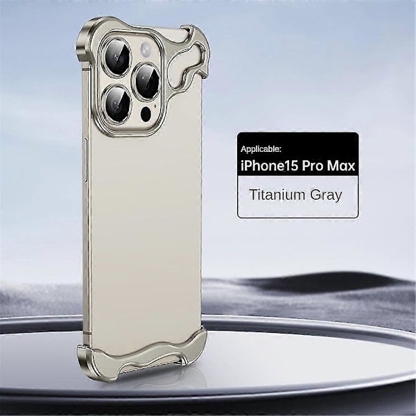 Varmt spesialformet metallhjørnepute anti-fall telefondeksel for Iphone 15 14 13 Pro Max iphone14promax Original machine ash