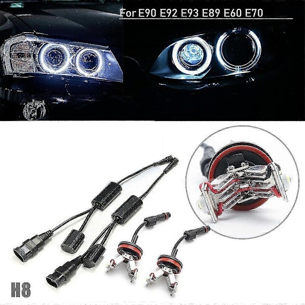 1 sæt Bil Halo Angel Eyes LED Lys H8 6w Hvide Pærer Til E90 E92 E93 E89 E60 E70
