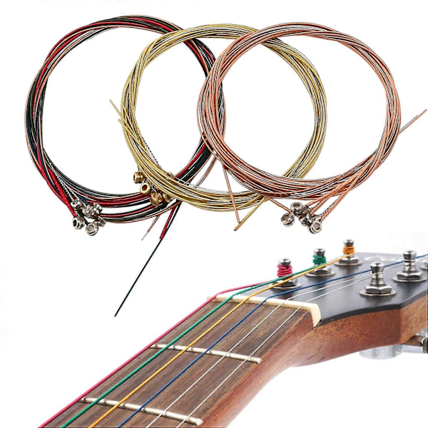 62 stk Gitar Tilbehør Kit Akustisk Gitar Skifteverktøy For Gitar Og Gitar Nybegynnere