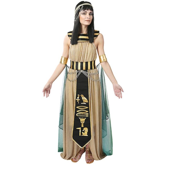 Carnival Halloween Par Egyptisk Myth Dräkt Kleopatra Farao Kappa Kappa Cosplay Fin festklänning Man L