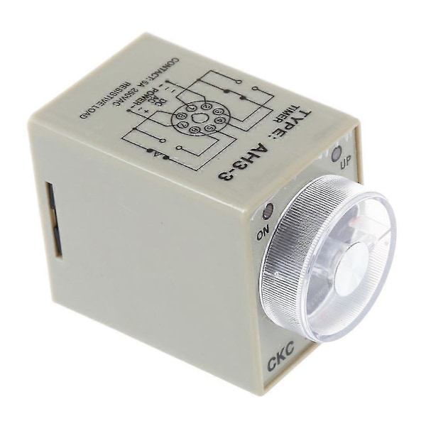 DC 12V 0-30 Sekunder 30s Elektrisk Forsinkelsestimer Tidsrelé DPDT 8p M/ Sokkel