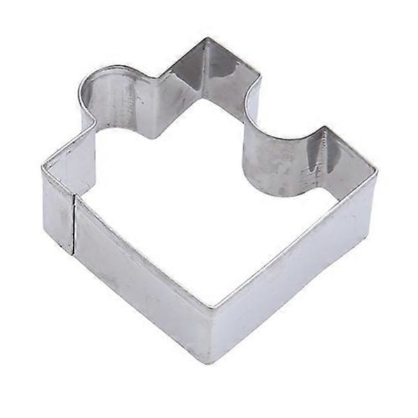 4 stk./sæt Cookie Puzzle Form Kageudstikkersæt i rustfrit stål DIY Kiksforme