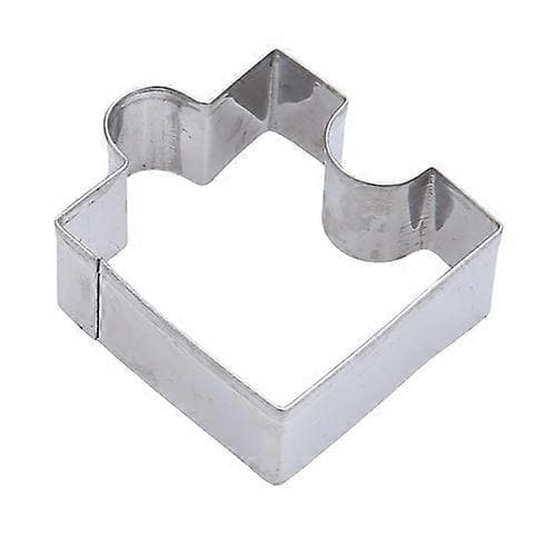 4 stk/sett Cookie Puzzle Form Kakeutstikkersett i rustfritt stål DIY Kjeksformer