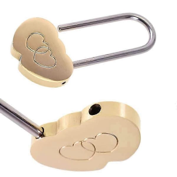 2 kpl Tupla Sydänlukot 40MM Riippulukko vuosipäivää varten (Ei avainta)