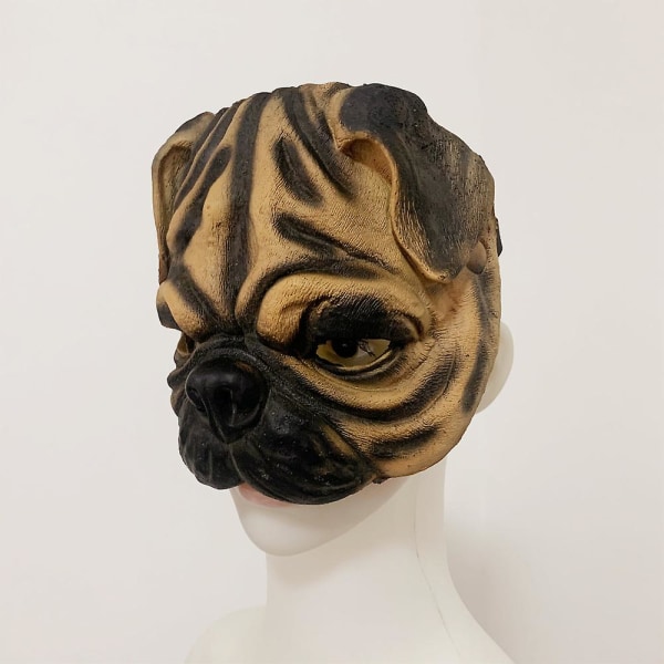 Julkarnevalsfest Djurmask Älg Big Bad Wolf Kanin Halvt ansikte Makeup Katt Hundmask Cosplay Mascara Latexmask Shar Pei