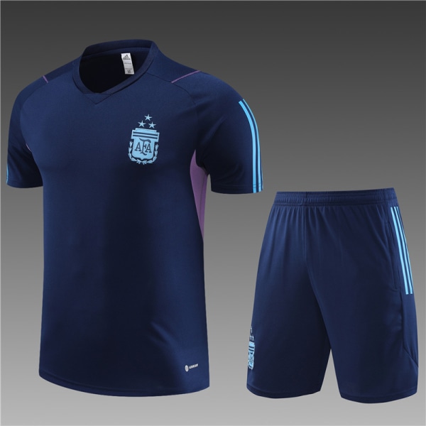 22-23 New Season Argentina Vuxen/Barn Kortärmad Jersey- set blue M