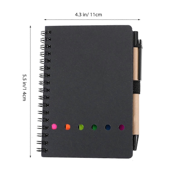 1 Sæt Notesbog med Selvklæbende Noter Kontor Memo Pad Planlægningsbog med Pen