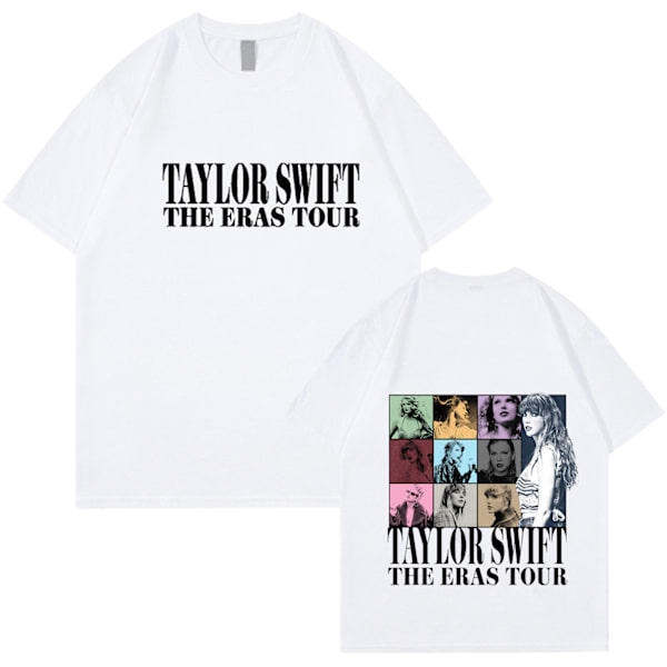 Taylor Swift Fan T-shirt Trykt T-shirt Skjorte Pullover Vuxen Kollektion Gave white S