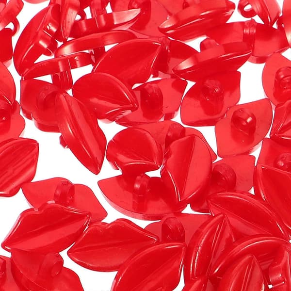 100 st Sy Dockknappar DIY Plastknappar Läppformade Plastknappar Hemtillbehör