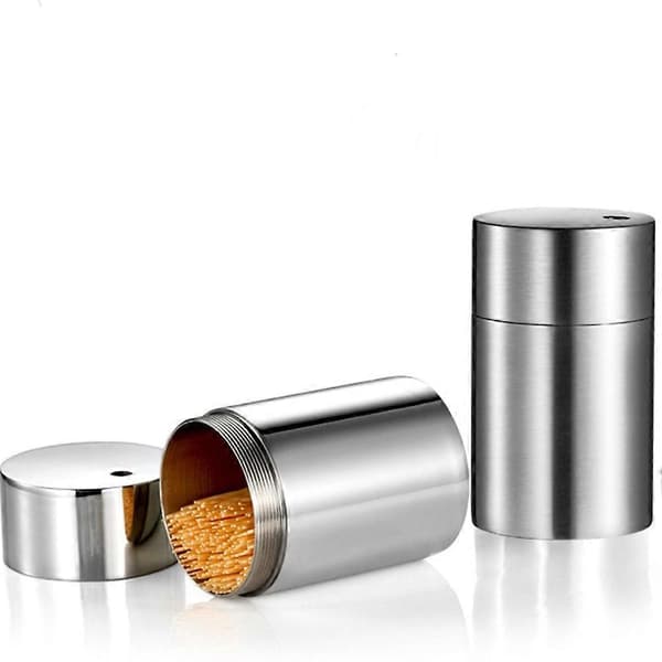 Hjem Hotel Restaurant Rustfrit Stål Tandstikholder Dispenser Boks Container