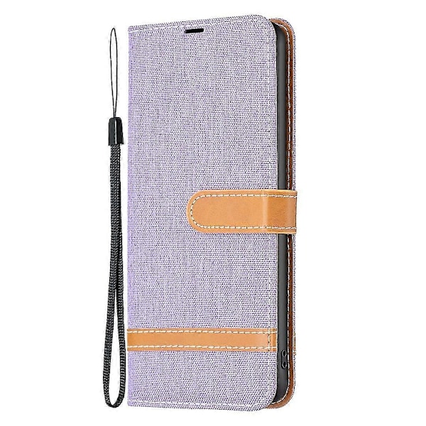 För Samsung Galaxy S24 Ultra Fodral Jeans Tyg Plånbok Telefonfodral Purple Style B Samsung Galaxy S24 Ult