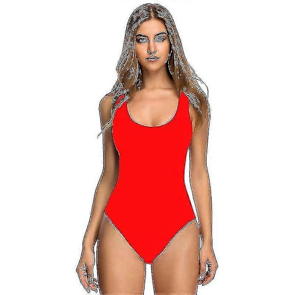 Dame 3D Bikini Badedragt med Brystpuder, Voksen Heldragt red XXL
