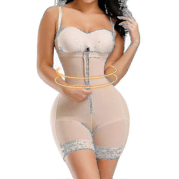 Kvinnors Slankande Kroppsshaper Sömlös Butt Lifter Bodysuits Push Up Shapewear Underkläder Korsett NUDE 4xl