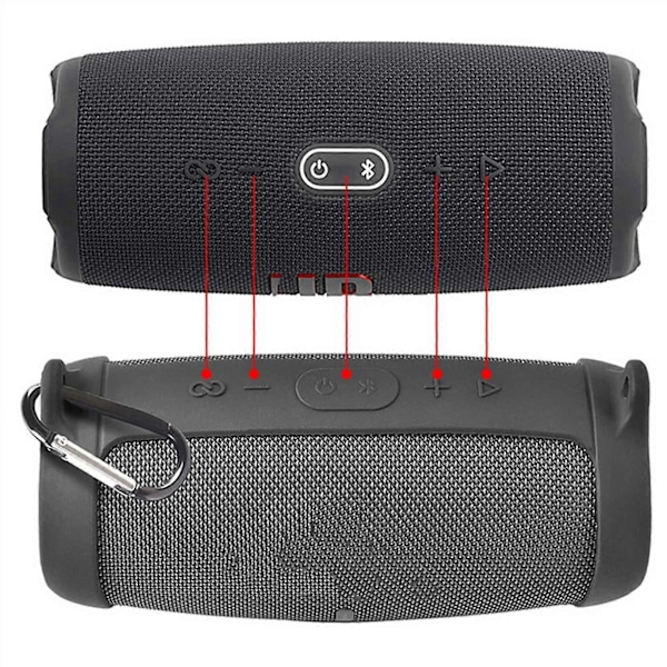Silikondeksel for Charge 5 Bluetooth-høyttaler, reiseveske med skulderstropp