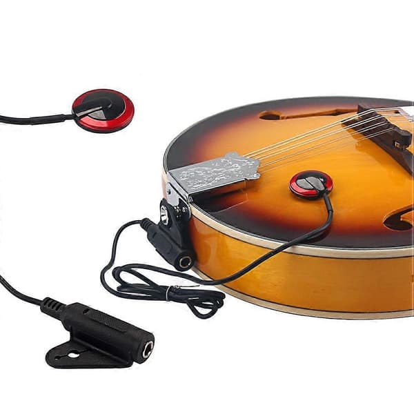 Gitarr Pickup Professionell Piezo Mikrofon Pickup för Gitarr Violin Banjo Mandolin Ukulele Gitarrtillbehör GMB607 (Svart)