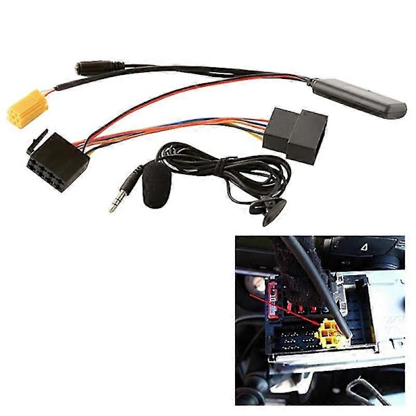 Auton Mikrofoni Hands Free Radio Aux -tuloliitäntä Adapteri Stereo Bluetooth Aux -äänikaapeli