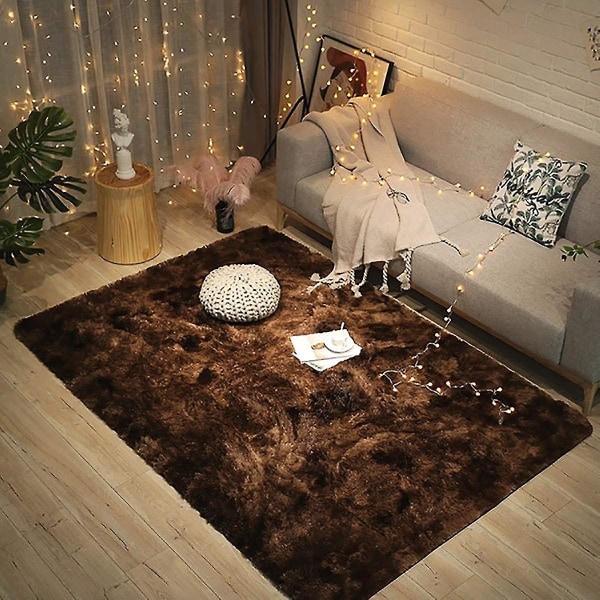 Tflycq Mjuk Modern Inomhus Shaggy 4x6.6 Matta för Sovrum Vardagsrum Sovsal Barnrum Hem Dekorativ, Halksäker Plysch Fluffig Päls Area Mattor Bekväm Nurs 4 * 5.2 Ft.