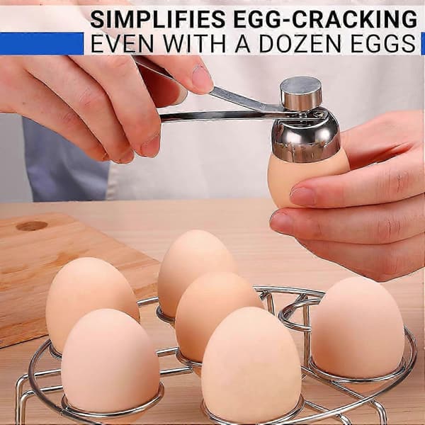 1 stk. Eggknekkerverktøy i rustfritt stål - Eggknekker Kutter Eggeåpner Topper Kutter Eggknekker Topper Eggkutter Rustfritt Stål Kjøkken Eggetopper