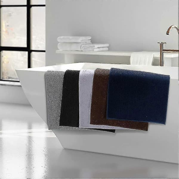 Halkfri Absorberande Badrumsmatta 80cm X 50cm Chenille Mikrofiber Duschmatta