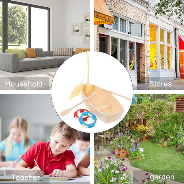 Plast Hantverk Prydnad Plast Båt Modell Akvarium Prydnad Bordsdekoration