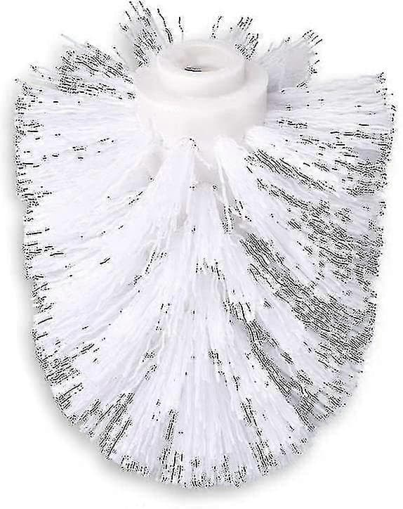 6 stk. Toalettbørste Erstatningshode Hvite Erstatningsbørster Diameter 8cm White 5pcs