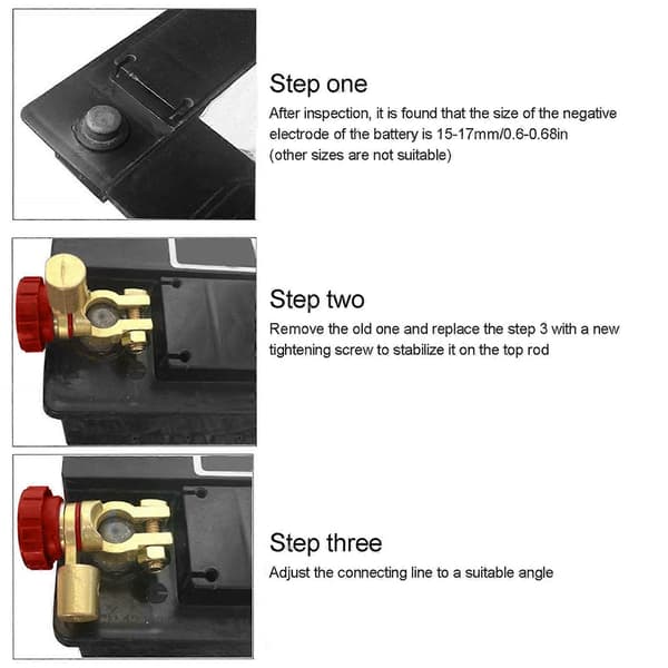 Bilbatteri Link Terminal Messing 100A 1,5?1,7cm Rustfri Sikker Afbryder Universal til Både RV ATV