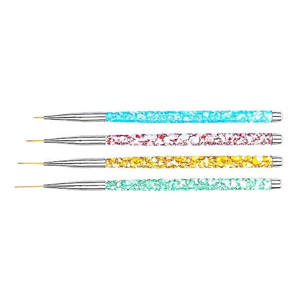 4 st Nagelkonst Liner Pensel Professionell Ritning Pringting Nagelborste Set för Nagelkonst Design