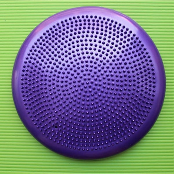 Oppustet Stabilitets Wobble Pude Ekstra Tyk Core Balance-Disc Wiggle Sæde til Forbedring af Core Styrke Lindring af Rygsmerter (Lilla)