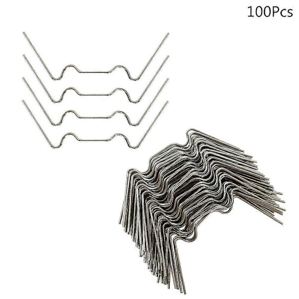 100 stk. W-Type Drivhus Glas Fjeder Tråd Overlappende Clips Fikseringsklemmer