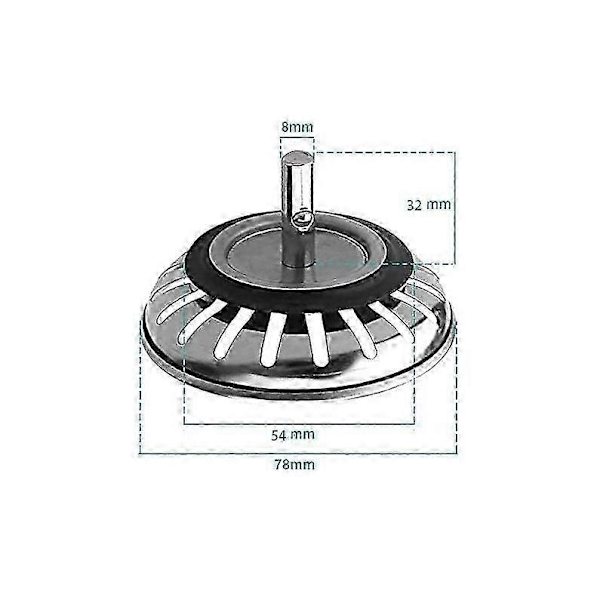 Edition Diskbänksplugg Sil Rostfritt Stål Diskbänksplugg Spårdiameter 78mm