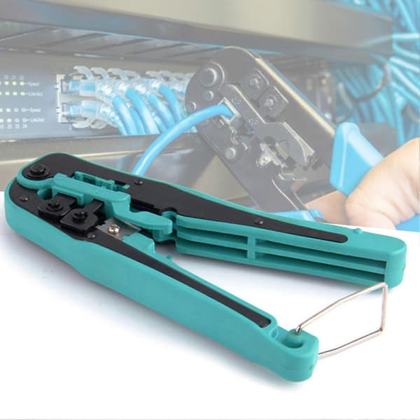 Wire Stripper Spændedesign Arbejdsbesparende Skridsikkert Håndtag Tredobbelt Ethernet Kabelstripper til Netværk