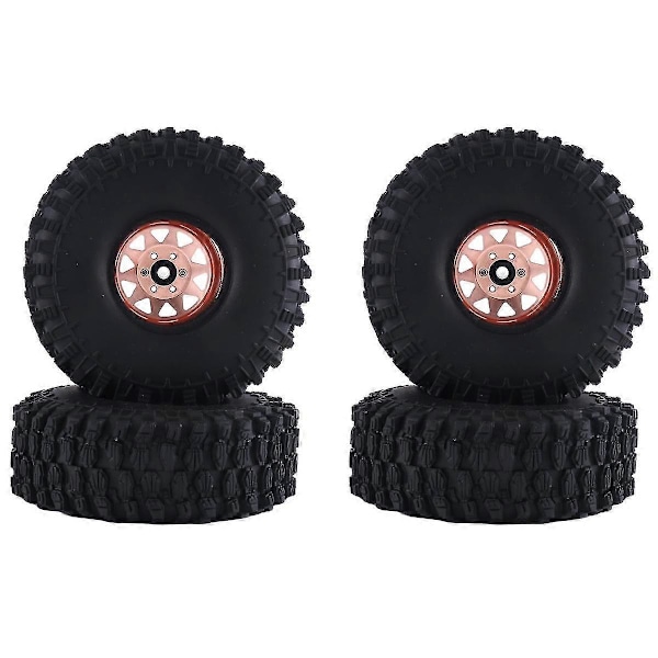 120mm Metal 1.9 Tommer Bead Wheel Fælg Hjulnav Dæk Til 1/10 Rc Crawler Bil 4 Axial Scx10,1