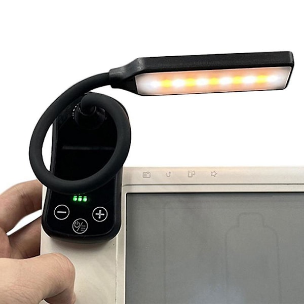 Lukulamppu LED Kirjalamppu Valoilla Kannettava Ja Ladattava Kirjavalo Klipsillä LED-valo Matkustaville Kirjan Ystäville Retkeilyyn