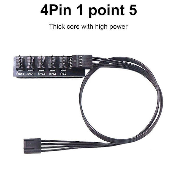 PWM Temperaturkontroll Fläkthubb Förlängningskabel Moderkort CPU 4-Pin Adapterkabel Datorchassi 4-Pin Strömkabelkontakt