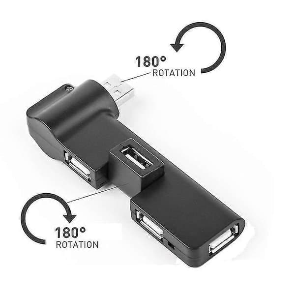 Usb2.0 Splitter Hub Computer Notebook Bøjning Fire-port Bilforlænger