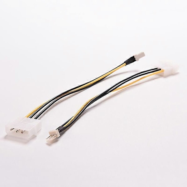 5 kpl 4-nastainen Molex/IDE - 3-nastainen CPU-kotelotuulettimen virtaliitäntäkaapelisovitin 20cm