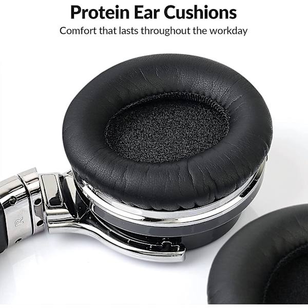 Active Noise Cancelling Hovedtelefoner Bluetooth Hovedtelefoner Black